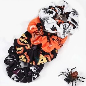 Spiders scrunchie, Halloween scrunchie, scrunchie, bundle hair ties, soft hair
